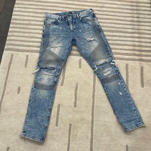 PRPS Skinny Ripped Biker Jeans